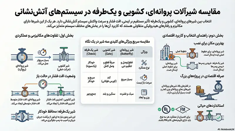 مقایسه انواع شیرآلات در آتش‌نشانی