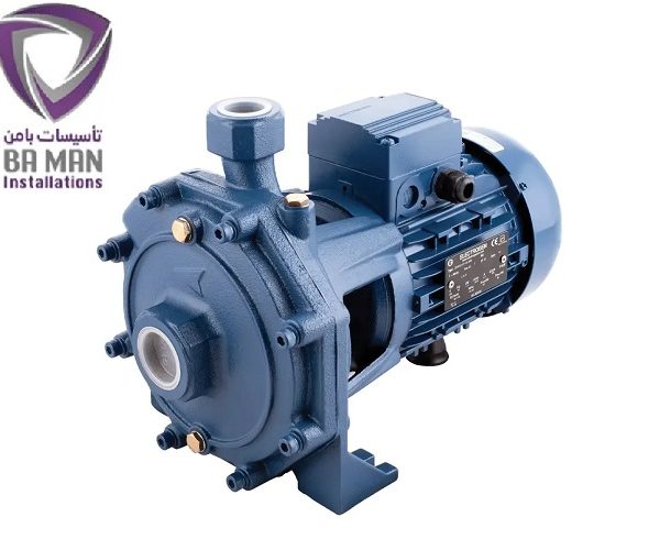 پمپ آب بشقابی دو اسب دو پروانه الکتروژن CBT210 سه فاز