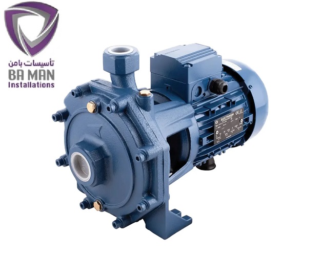 پمپ آب بشقابی دو اسب دو پروانه الکتروژن CBT210 سه فاز